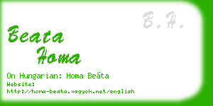 beata homa business card